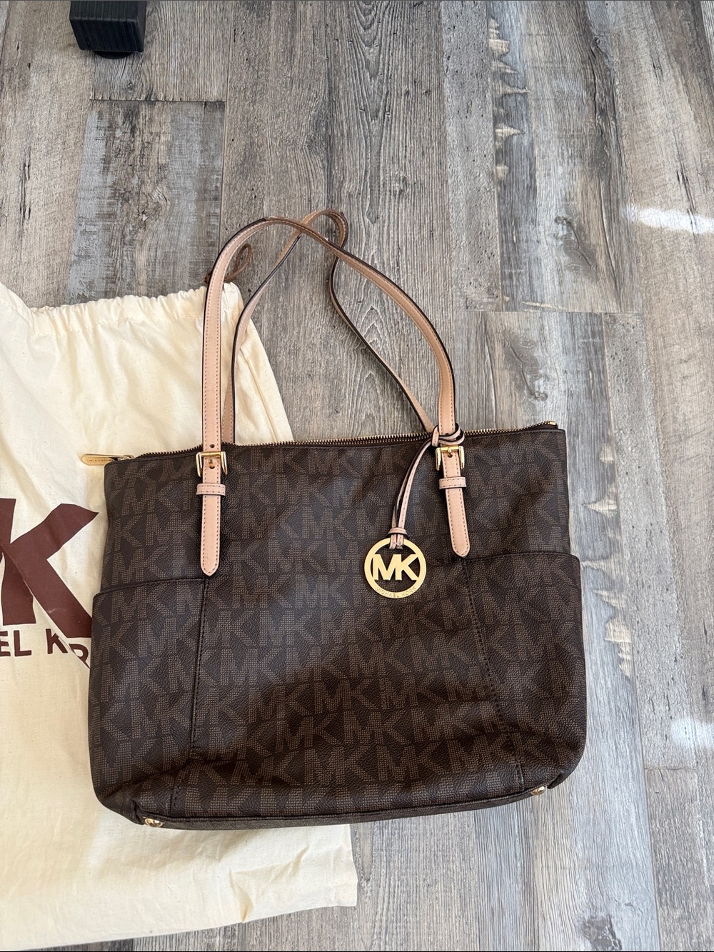 Michael Kors Brown MK Monogram Tote